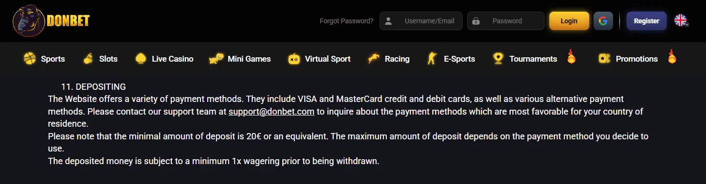 Donbet Payments: Deposits, GBP Use and UK Payment Rules